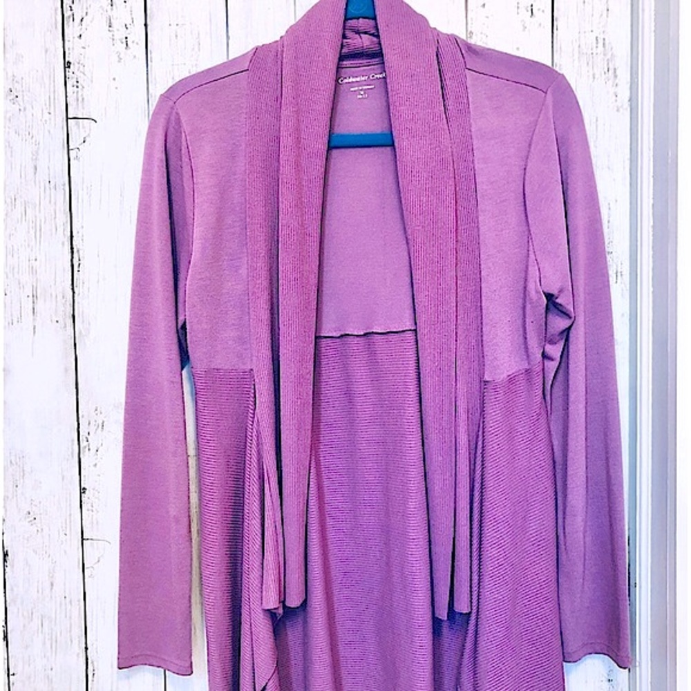 Coldwater Creek size medium long cardigan in a shade of lavender.